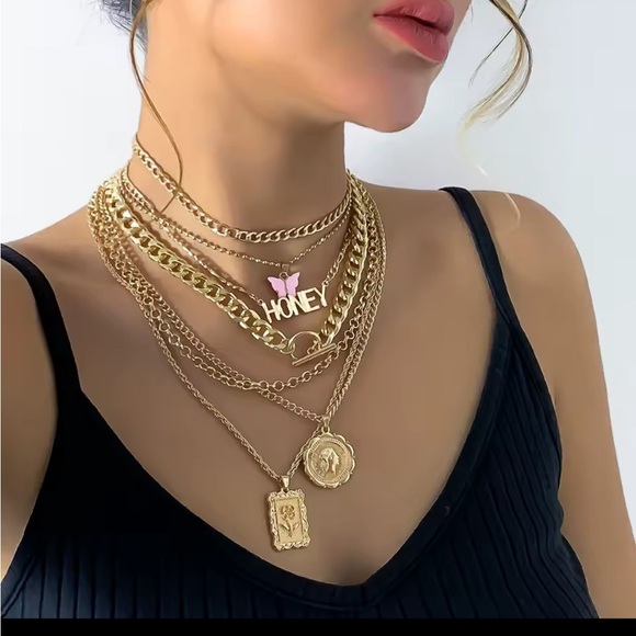 Gold Layered Necklace Set
0430 - Picture 2 of 6